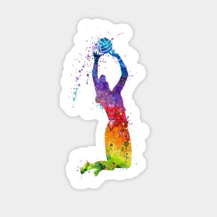 Girl Volleyball Player Setter Watercolor Sport Gift Sticker